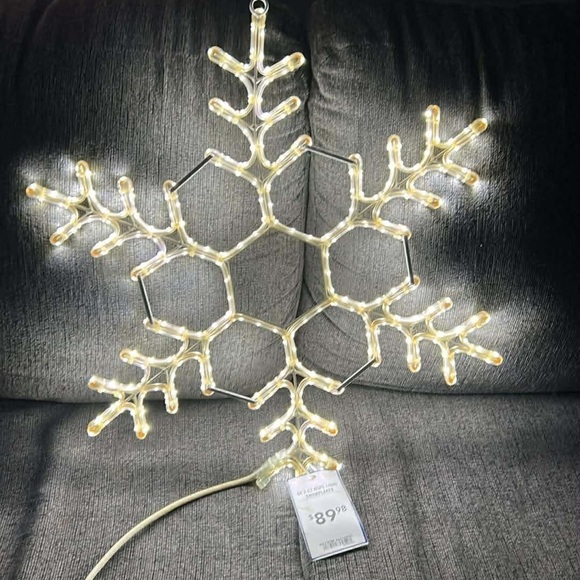 Pure White Snowflake LED String Lights - Picture 3 of 4